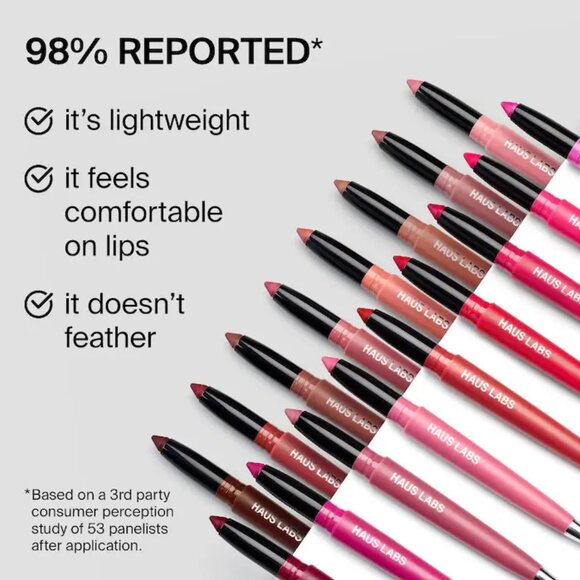 NIB ✅ Haus Labs #MOCHA MATTE Le Monster Lip Crayon Vegan Lipstick and Lip Liner - Picture 4 of 7